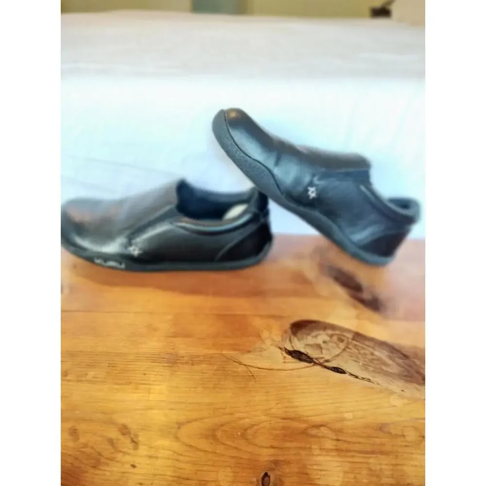 Kuru Kivi Black‎ Leather Slip On Shoes Women's Size 11 Comfort Casual Loafers